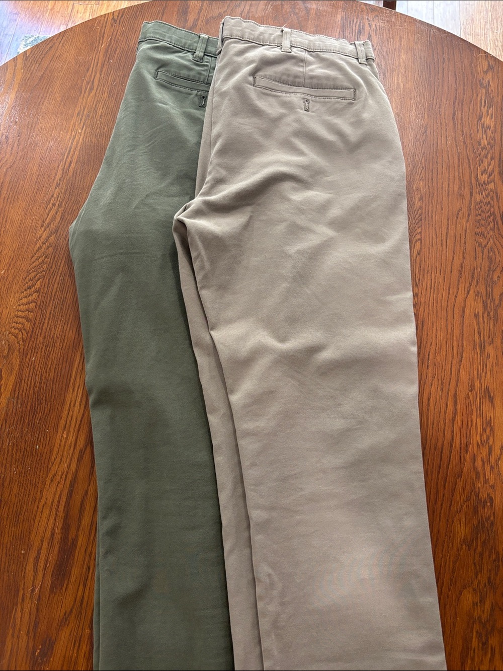 Men's Slim Chino Pants — Olive and Khaki